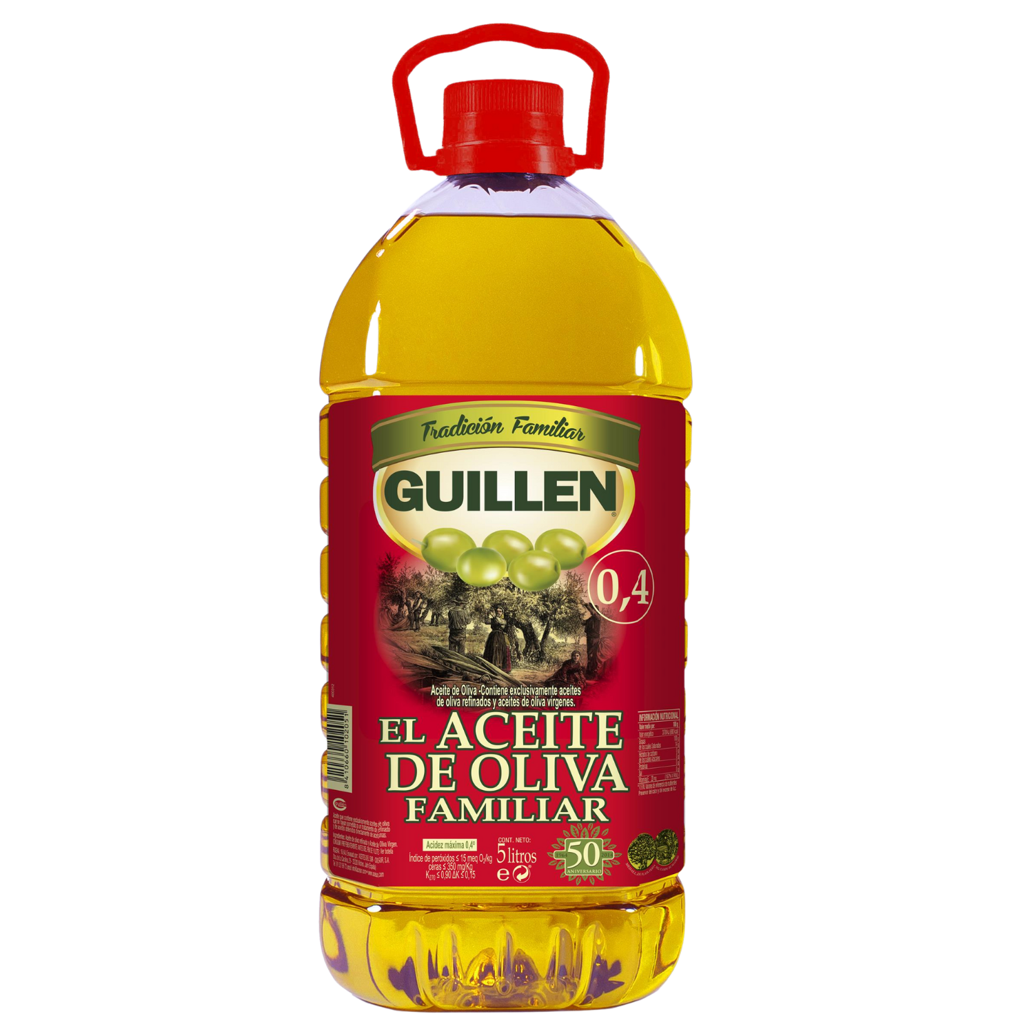 Aceite de Oliva Suave 0,4º Guillén — Garrafa 5L
